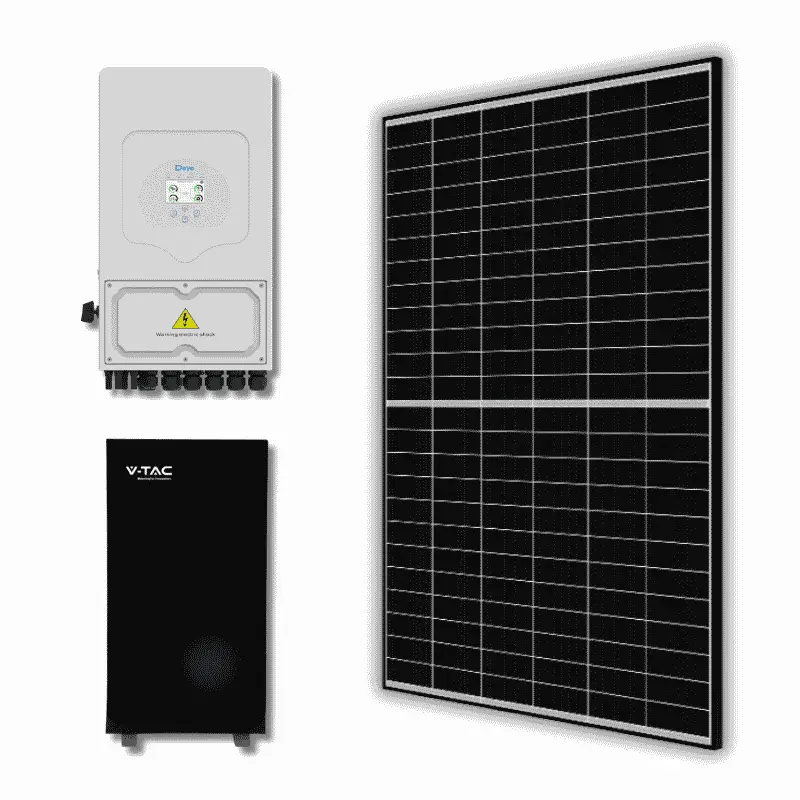 kit fotovoltaic 5.12 Invertor 8kW + Acumulator 5.12kWh + Panouri 8.1-8.37kWp - imagine 1
