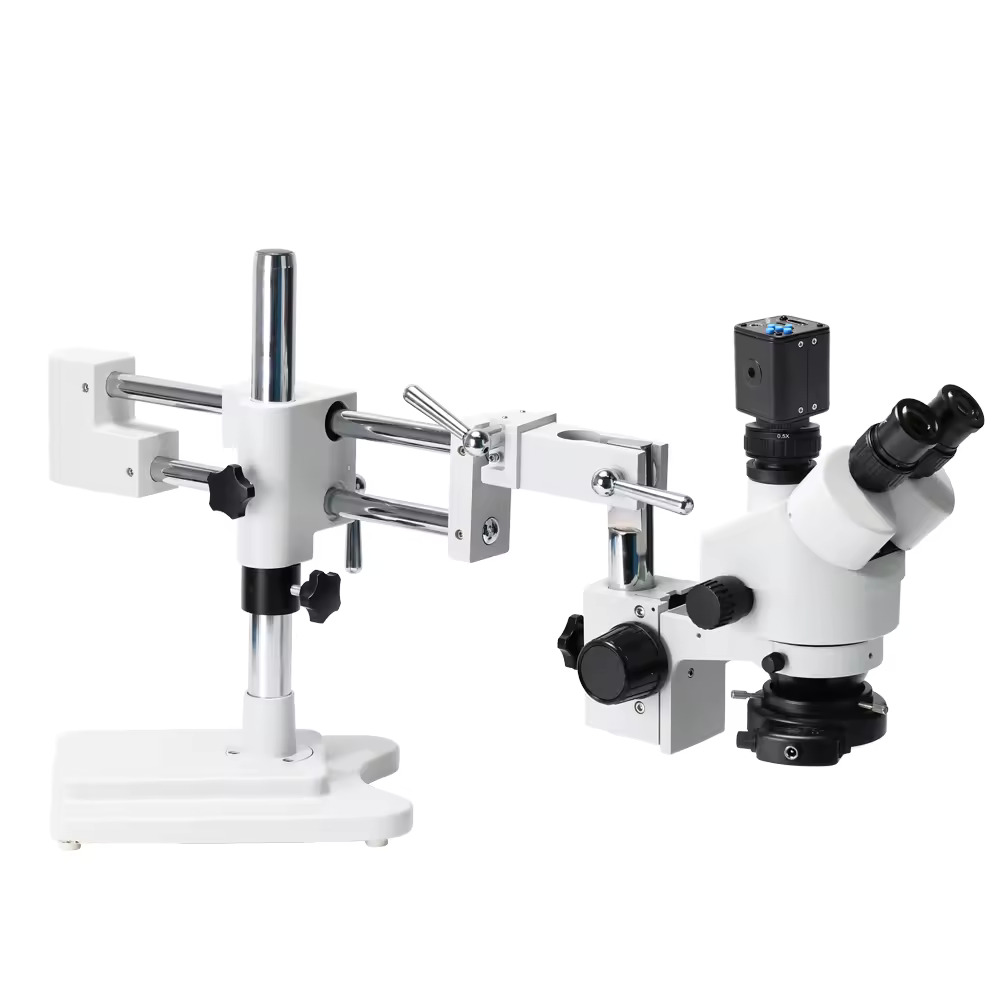 Microscop Digital Trinocular Stereo cu Zoom 3.5X-90X cu cameră 4K