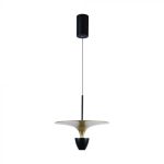 9W LED Lampă de Design Suspendată (30*320*100CM) Corp Negru+Auriu 4000K