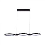 38W LED Lampă de Design Suspendată Neagră 3000K