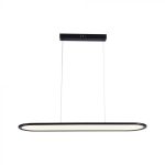 24W LED Lampă Suspendată (80*100CM) 3000K Corp Negru