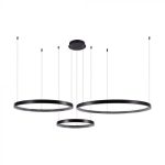 57W LED Lampă de Design Suspendată Cristal negru 4000K