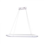 24W LED Lampă Suspendată (80*20*100CM) 3000K Corp Alb