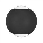 2W LED Lumină de Perete Sus Jos 3000K Corp Negru IP54