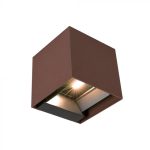 9W COB LED Lampă Solară de Perete Acumulator 1x2600mAh 16ore 4000K Corp Ruginiu IP65