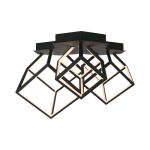 46W LED Lampă de Design pentru Plafon 3000K Corp Negru