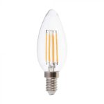 Bec LED 6W Filament E14 Clar Lumânare 3000K 130LM/W
