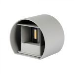 6W Lampă de Perete Cip Bridglux Corp Gri Rotund IP65 4000K