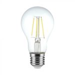 Bec LED 4W Filament E27 A60 Clar 6500K
