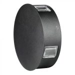 5W Lumină de Perete LED Corp Negru Rotund 3000K IP65