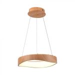 10W Pendul LED Designer Lemn 3000K D600