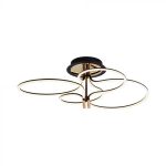 36W Lampă LED Designer Corp Negru și Auriu 3000K