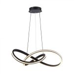 40W Pendul LED Designer Corp Negru D600 3 in 1