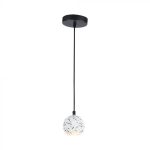 LED Designer Pendul Suspendat Marmură + Sticlă Corp Alb G9