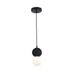 LED Designer Pendul Suspendat Negru + Corp Alb G9