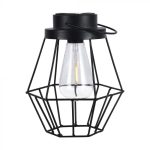 LED Lampă Solară Cu Mâner Negru