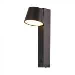 8W LED Lampă de Perete Corp Negru 3000K