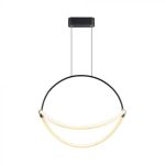 16W LED Pendul Suspendat cu 1.5m de Cablu 600mm 4000K Corp Negru