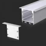 Kit Montaj din Aluminiu pentru Banda LED Alb Încastrat 2000x50x35mm