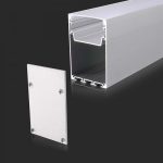 Kit Montaj din Aluminiu pentru Banda LED Alb 2000x50x75mm