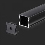 Kit Montaj din Aluminiu pentru Banda LED Negru 2000x17.2x14.4mm