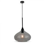 Pendul Modern Negru Sticlă Transparent Ф280mm