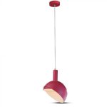Suport Pendul de plastic E14 margine de aluminium Roz