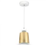 Pendulă LED 7W (Acrilic) Abajur auriu Ø120 Lumină neutră