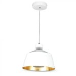 Pendulă LED 7W (Acrilic) Abajur alb Ø250 Lumină caldă
