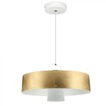 Pendulă LED 7W (Acrilic) Abajur auriu Ø340 Lumină caldă