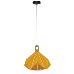 Pendul Pastel Lemn Prismatic Galben 320 x 270 mm