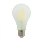 Bec LED 6W Filament E27 A60 Aspect înghețat Alb cald