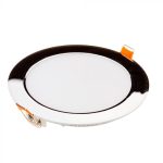 18W Panou LED Subţire Crom Rotund Alb rece