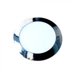 24W Panou LED Subţire Crom Rotund Alb natural