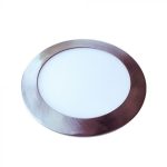 24W Panou LED Subţire Satin Nickel Rotund Alb natural