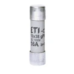 Siguranță fuzibilă cilindrică DC 16A/1000V CH,10x38, gPV, ETI