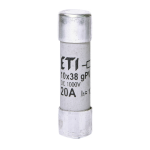 Siguranță fuzibilă cilindrică DC 20A/1000V CH,10x38, gPV, ETI