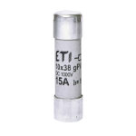Siguranță fuzibilă cilindrică DC 15A/1000V CH,10x38, gPV, ETI