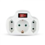 Adaptor întrerupător 2 x 2.5A 1 x 16A
