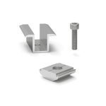 Clema dubla panouri fotovoltaice 30mm pentru Profil Tip C