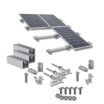 Kit structură pentru 3 panouri fotovoltaice, 1 rând, țiglă ceramică