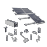 Kit structură pentru 3 panouri fotovoltaice, 1 rând, țiglă metalică