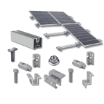 Kit structură pentru 3 panouri fotovoltaice, 1 rând, tablă fălțuită