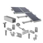 Kit structură pentru 6 panouri fotovoltaice, 1 rând, țiglă ceramică