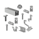 Kit structură pentru 15 panouri fotovoltaice, 1 rând, țiglă metalică - imagine 2