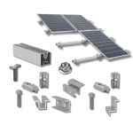 Kit structură pentru 12 panouri fotovoltaice, 1 rând, tablă fălțuită