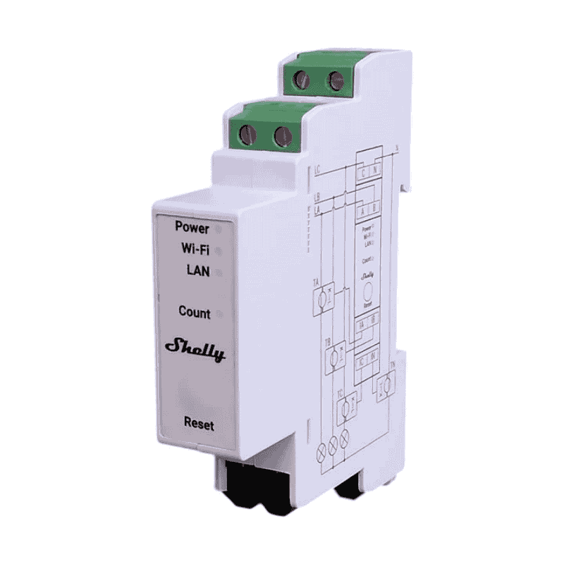 3800235268193 Contor Energie Trifazat Smart, DIN, LAN + Wi-Fi, 63A, Shelly Pro 3EM 3CT63 - imagine 1