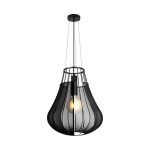 Pendul E27, Ø420 × 500mm, corp negru mat, V-TAC