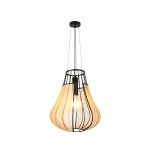 Pendul E27, Ø420 × 500mm, negru mat și bej, V-TAC