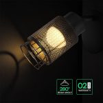 Lampă LED de perete 6W, 720lm, 3000K, negru mat, V-TAC - imagine 2